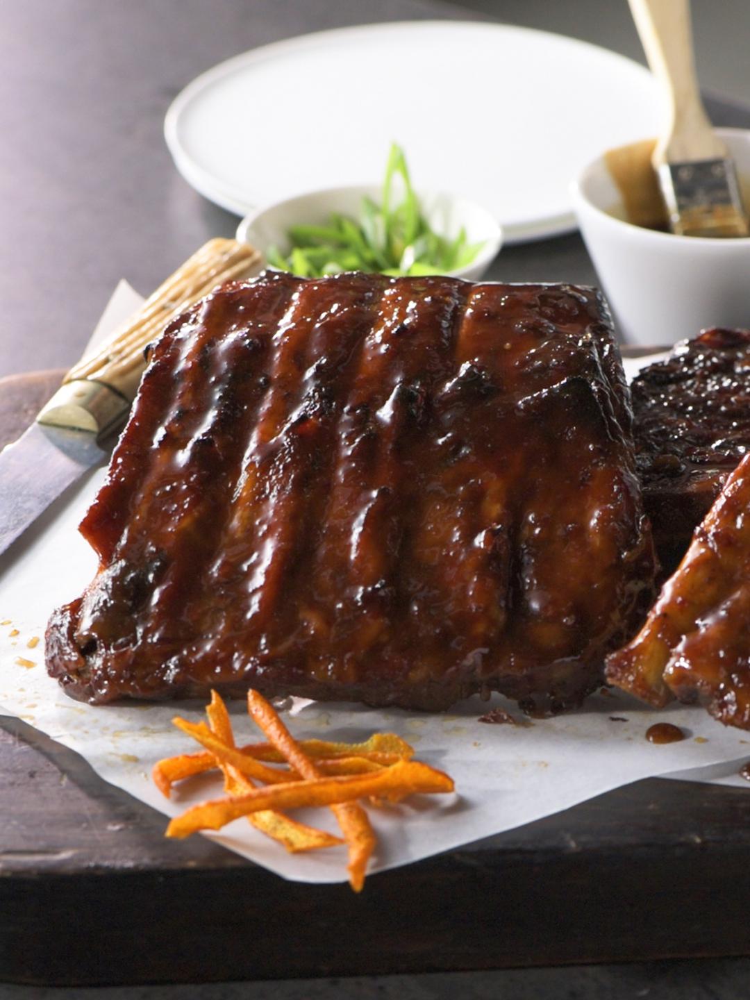 Sweet and Sour Tangerine Sticky Ribs