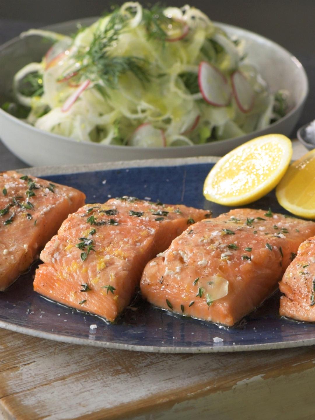 Baked Salmon with Thyme and Lemon