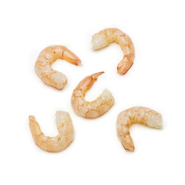 large peeled and deveined raw shrimp with tails intact icon